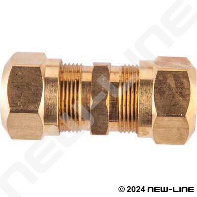 3/8-1/4 OD Compression Copper Tube Union Straight Joiner Fitting Air Gas Water 