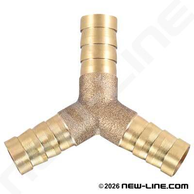 Brass Hose Barb Y