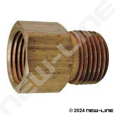 Straight Male NPT to Male SAE 45 Gas Flare Adapter 1/2 Tube OD x 1/2 Male NPT 