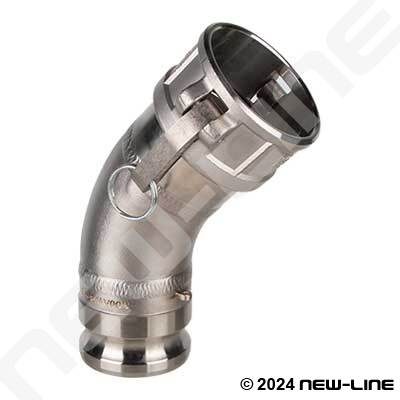 Stainless 45° Female x Male Camlock