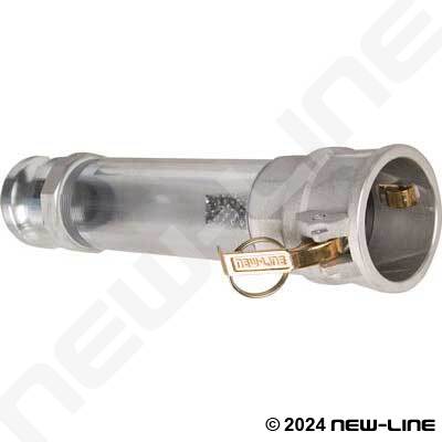 Aluminum Male x Fem Cams/N50C-SS Cone Strainer & Sight Glass