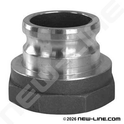 Stainless Jump Size Part A Male Camlock x FNPT Jump Size