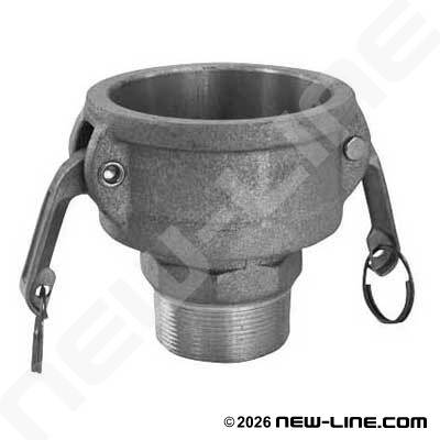 Stainless Jump Size Part B Female Camlock x MNPT Jump Size