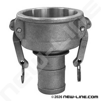 Stainless Jump Size Part C Female Camlock x Hose Jump Size