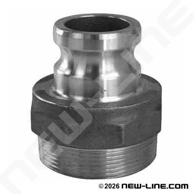 Stainless Jump Size Part F Male Camlock x Male NPT Jump Size