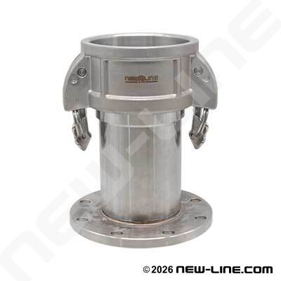 Stainless Locking Arm Female Camlock x TTMA Flange Adapter