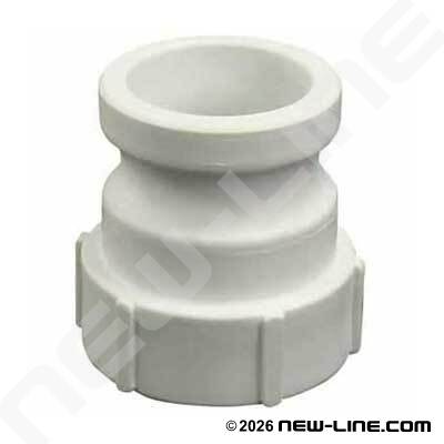 White Polypropylene Part A Camlock - Female NPT Adapter