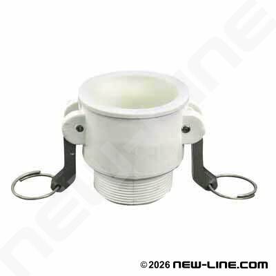 White Polypropylene Part B Camlock - Male NPT Coupler
