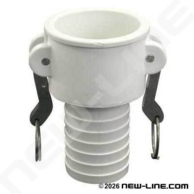 White Polypropylene Part C Camlock - Hose Coupler