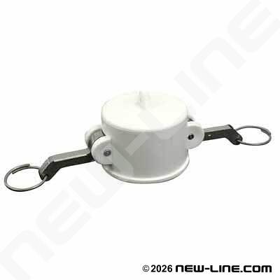 White Polypropylene Part DC Camlock - Dust Cap