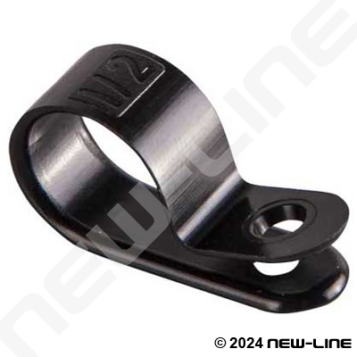 Black Nylon Tube and Cable Support Clamp