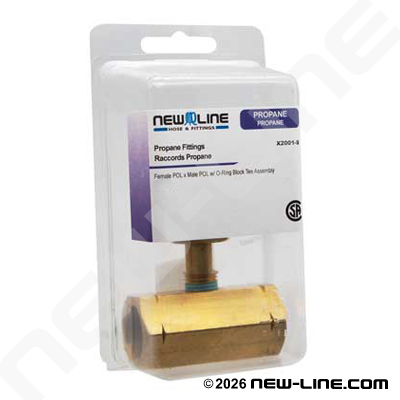 Express Pack Female x Male POL w/ O-Ring Block Tee Assembly