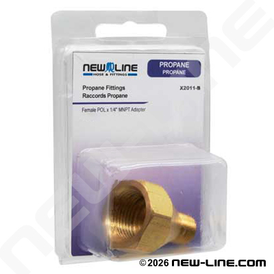 Express Pack Brass CGA Coupling Female POL x 1/4" Male NPT