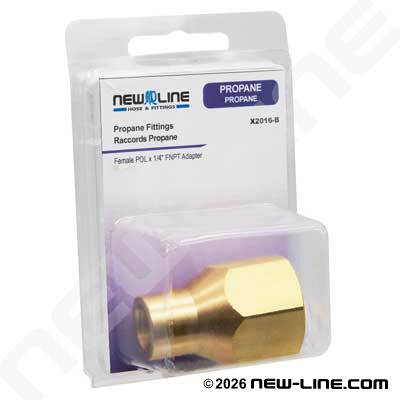 Express Pack Brass CGA Coupling Female POL x 1/4" Female NPT