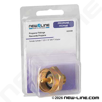 Express Pack Female Cylinder 1" -20 x 1/4" Male NPT Adapter