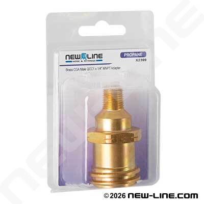 Express Pack Brass CGA Male QCC1 x 1/4" MNPT Adapter