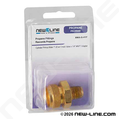 Express Pack Male Cylinder Thread x Male NPT w/ Check Valve