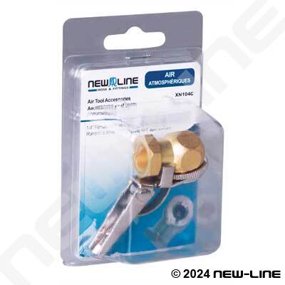 Express Pack 1/4" Female NPT Ball Foot Chuck with Lock Clip