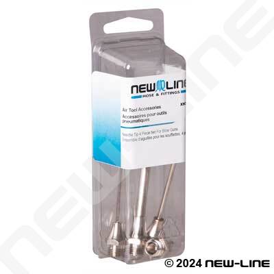 Express Pack Needle Tip 4pc Set for Blow Guns