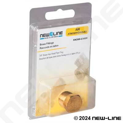 Brass Hex Head Plug (Cored) - Retail Packaging