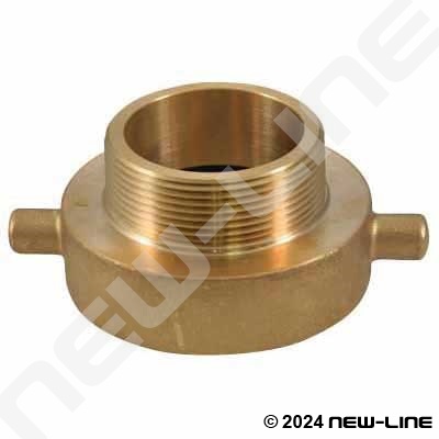 Aluminum 4 1/2 Female NH to 2 1/2 Male NH Fire Hose Adapter