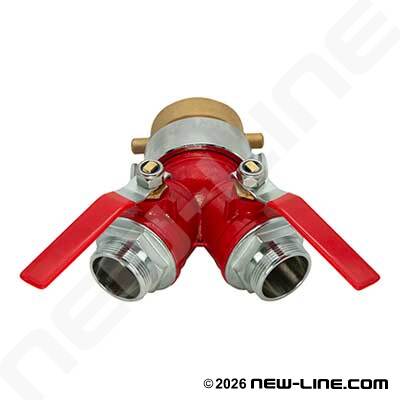 Female x Male Brass Fire Hydrant Y With Shut Off Valves