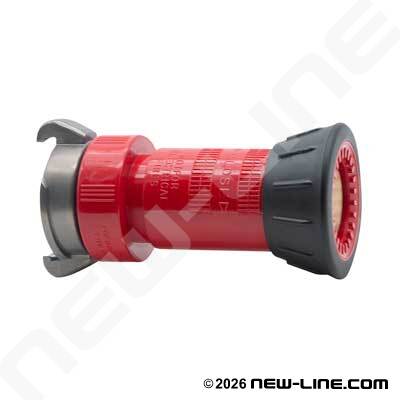 Red Polycarbonate Forestry Fog Nozzle - Tapered Bumper