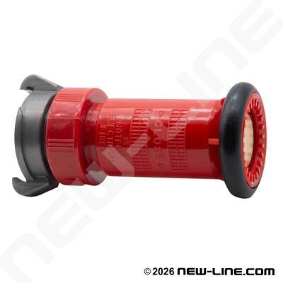 Red Polycarbonate Forestry Fog Nozzle - Round Bumper