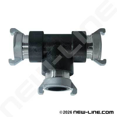 Black Polypropylene Tee With Forestry Ends
