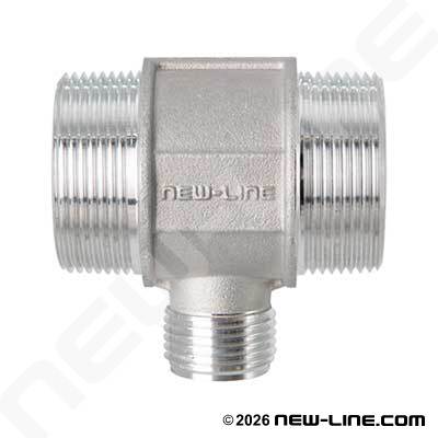 Alum Male Thread x Garden Hose Thread Branch Tee Water Thief