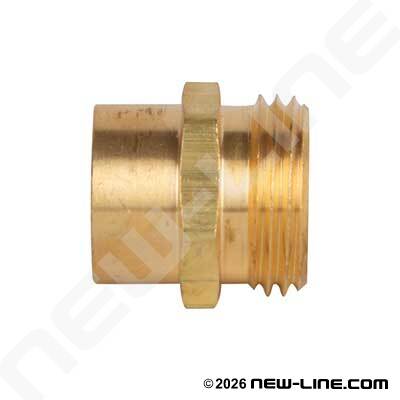 Brass Female NPT x Male GHT