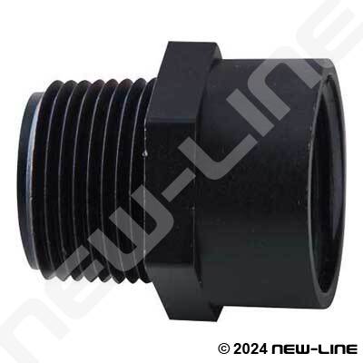 Polypropylene Male NPT x Solid Female GHT