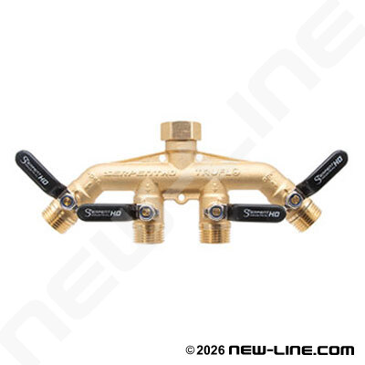 Serpent Industrial Full-Flow Brass GHT Manifold (4 Outlets)