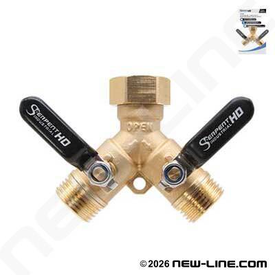 Serpent Industrial Full-Flow Brass GHT Y w/ Dual Shut Off