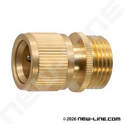 Brass Male GHT Straight-Thru Quick Coupler (9mm)