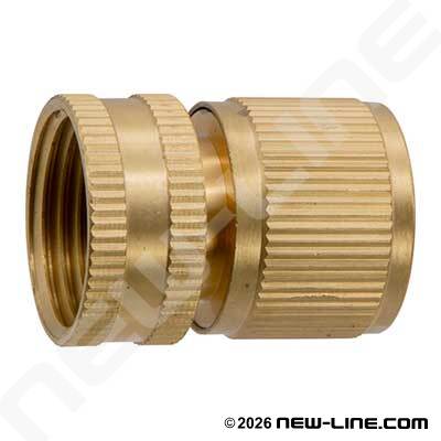 Brass Female GHT Straight-Thru Quick Coupler (9mm)