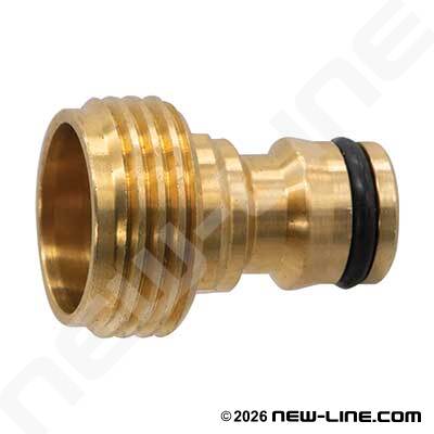 Brass Male GHT Plug For Straight-Thru Quick Coupler (9mm)