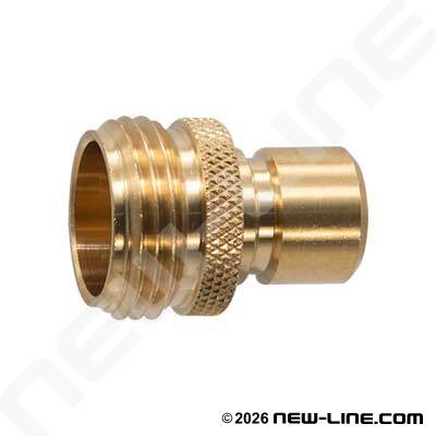 Brass Male GHT Plug For Straight Through Coupler (13mm)