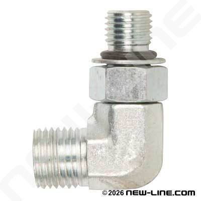 Male DIN x Male BSPP Adjustable 90°