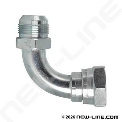 Male JIC x Female BSPP Swivel 90°