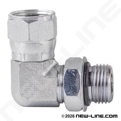 Female BSPP Swivel x Male BSPP 90° Port