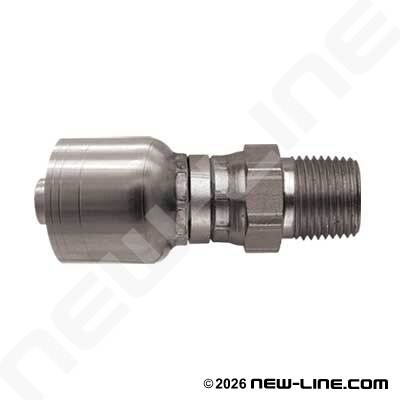 AA Series Stainless Crimp X Male NPT Swivel