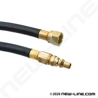 Type 1 Rubber Propane w/Female SAE x 1/4" RV QD Nipple Only
