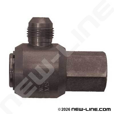 Male JIC Barrel x Female NPT 90° Live Swivel