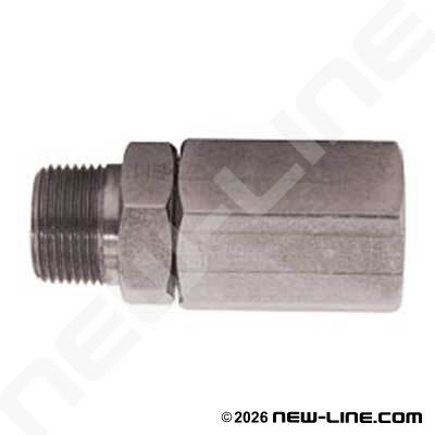Male NPT Stem x Female NPT Straight Live Swivel