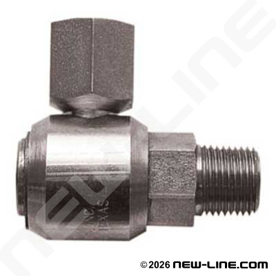 Male NPT Stem x Female NPT 90° Live Swivel