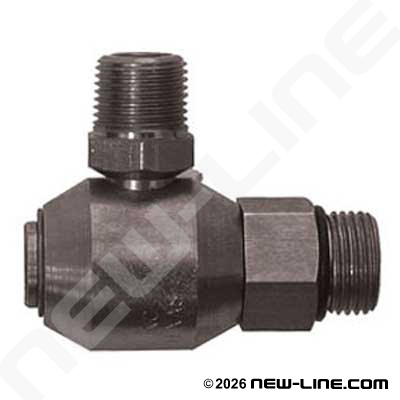 Male ORB Stem x Male NPT 90° Live Swivel
