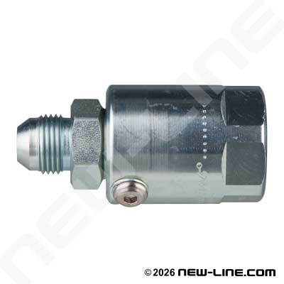 Heavy Duty Male JIC Barrel x Female JIC Straight Live Swivel