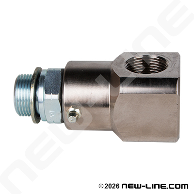 HD Male BSPP Stem x Female BSPP 90° Live Swivel
