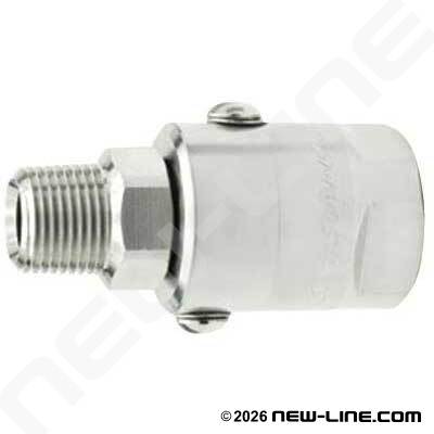 Heavy Duty MNPT Barrel x FNPT Straight 304SS Live Swivel
